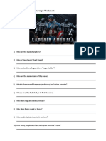 Captain America First Avengers Worksheet - 27794