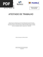 MODELO DE DECLARAÇÃO DE TRABALHO