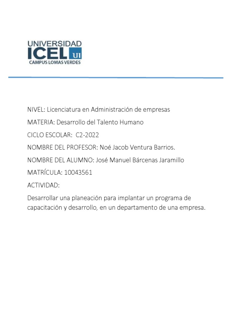Desarrollo de Un Programa de Capacitación en 5 Pasos | PDF | Microsoft ...