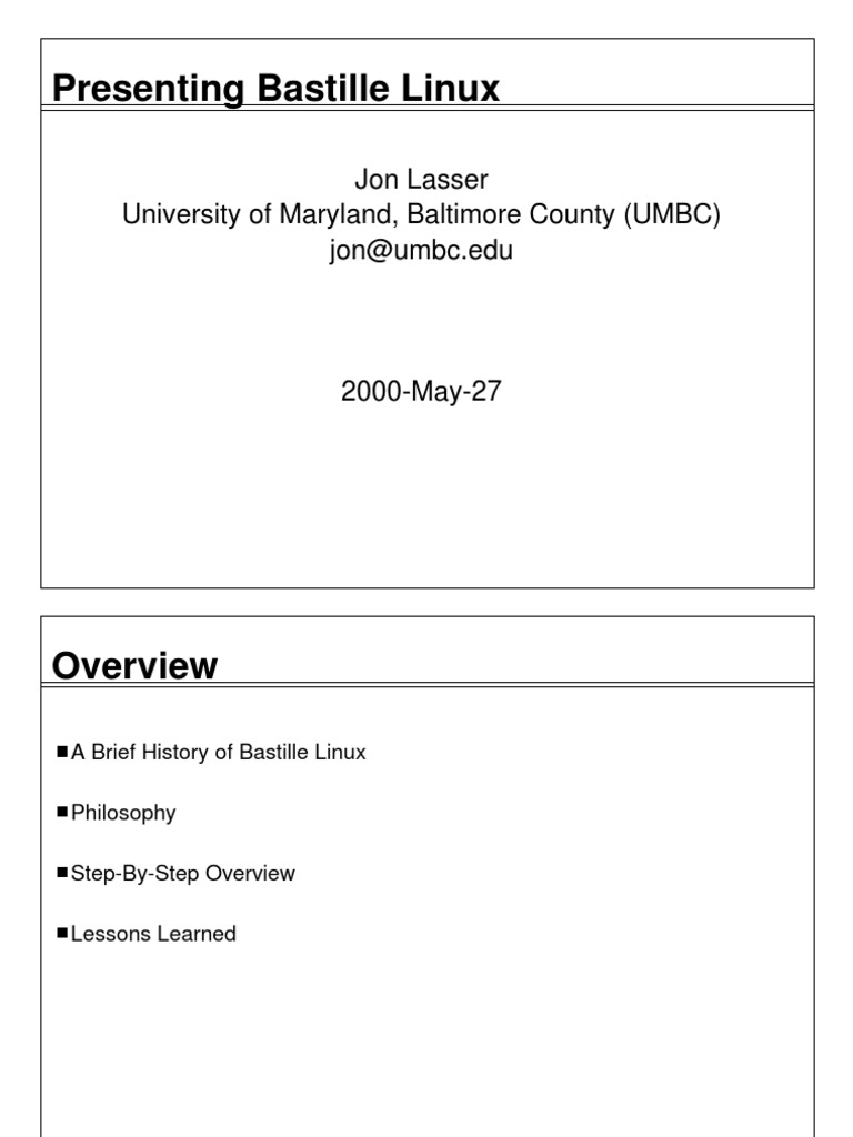 Bastille Linux: Security Features Overview | PDF | Linux | Superuser
