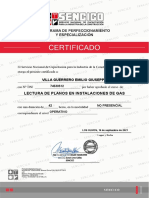 Certificado de Planos de Int - de Gas Sencico
