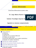 U2. Ecuaciones Diferenciales de Primer Orden Bernoulli Reducci N Separables PDF