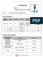 Curriculum Vitaé Uttarayan Saha: Academic Qualifications