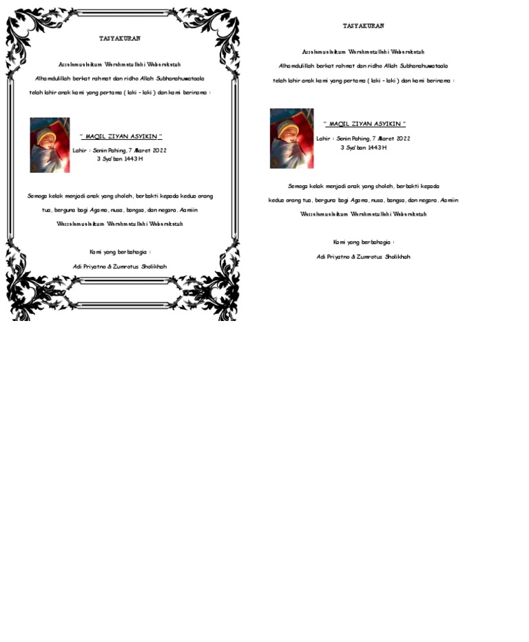 Undangan Tasyakuran 1 | PDF