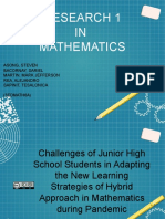 Challenges of Junior High School Students in Adapting The New Learning Strategies of Blended Approach in Mathematics During Pandemic