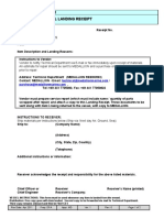 FORM.215 Material Landing Receipt