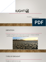 Drought : Presented By, P. Balamurugan Be Agriculture JNN Institute of Engineering
