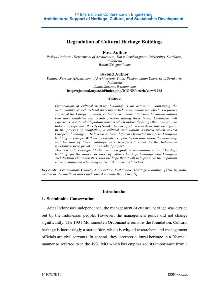 Degradation For Cultural Heritage (Review) | PDF | Cultural Heritage ...