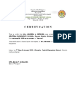 Certificate of Employment