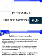 Pertemuan 9 Teori - Teori Komunikasi Massa