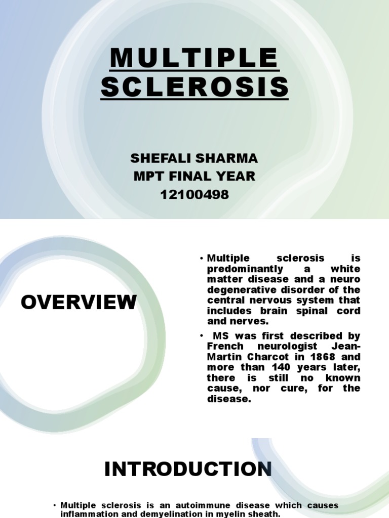 Multiple Sclerosis PDF Multiple Sclerosis Medical Specialties