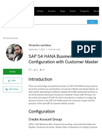 SAP S4 HANA Business Partner Configuration With C