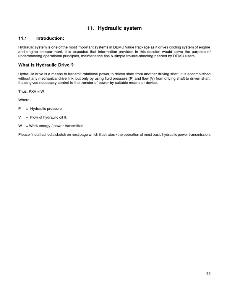 Overview of DEMU Hydraulic Systems | PDF | Pump | Valve