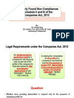 Commonly Found Non-Compliances in Sch. II and Sch. III