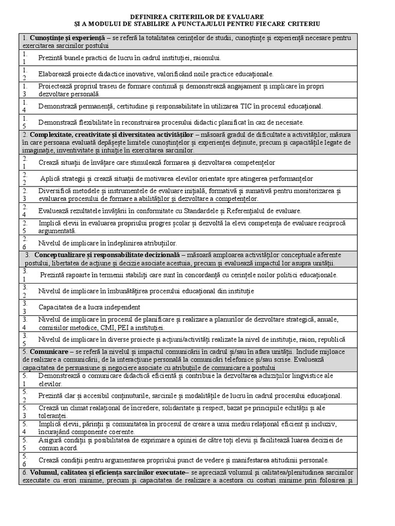 Fisa de Autoevaluare | PDF
