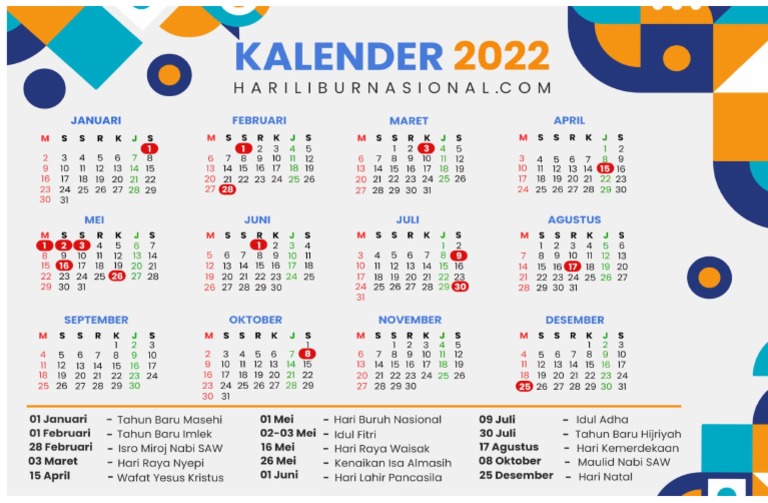 Kalender 2022 PDF