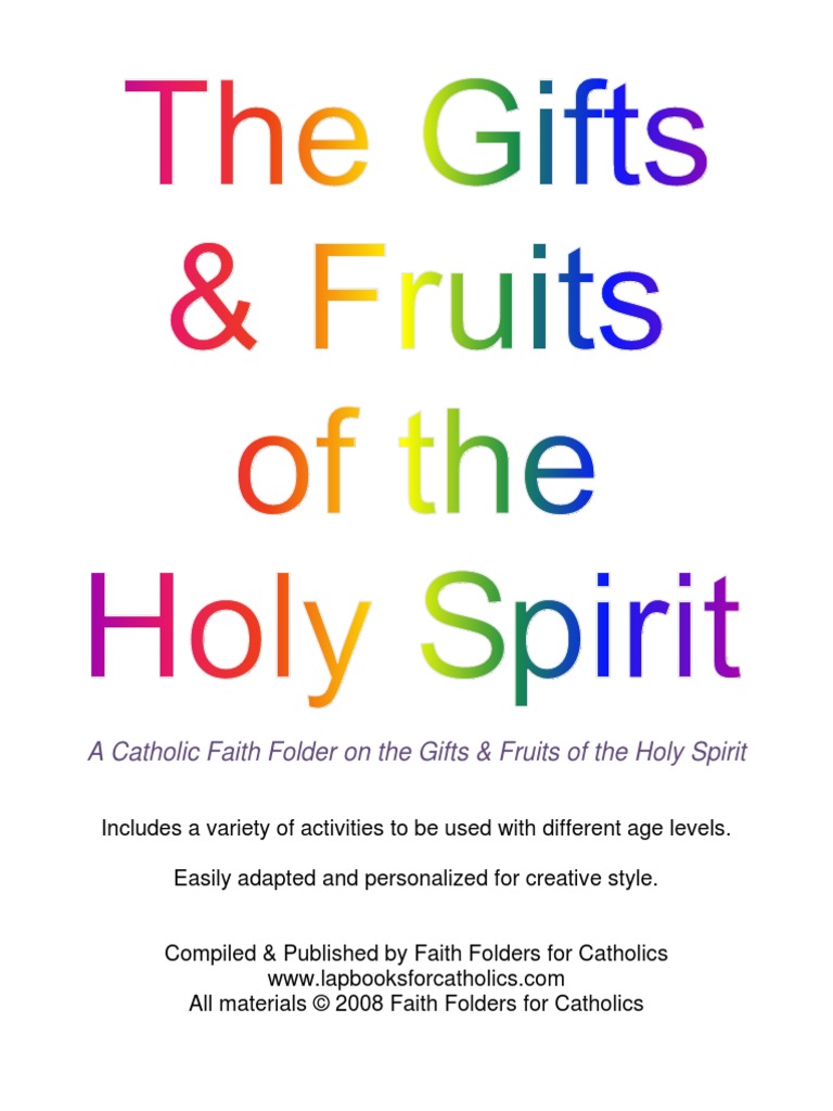 Gifts & Fruits of the Holy Spirit Faith Folder Fruit Of