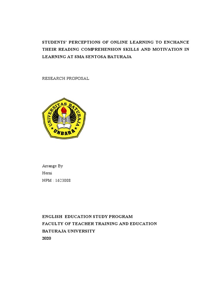 Proposal Herni 3 Revisi 30 Sep Pdf Senses Reading