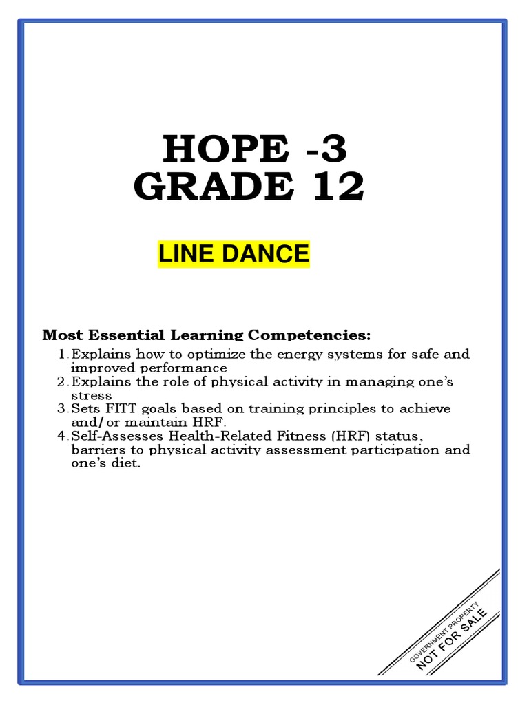 Pe12 Line Dance | PDF | Dances | Performing Arts