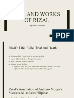 Life and Works of Rizal TOPICS