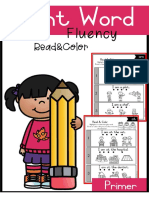 Sight Word Fluency Read and Color Primer