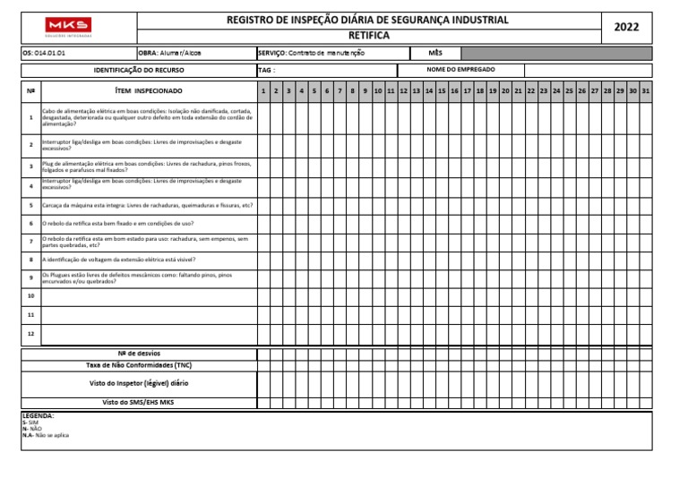 Check List Retifica-SOLNB37 | PDF