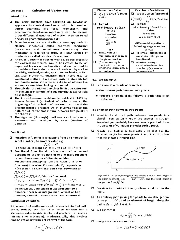 Chapter 6 pdf calculus of variations classical mechanics