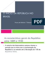 O Início Da República No Brasil