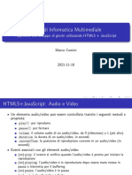 Corso Di Informatica Multimediale: Approccio Allo Sviluppo Di Giochi Utilizzando Html5 + Javascript