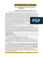 Operations Management in Organizations Articule: Professor Geoffrey Chimezie Akalegbere, DBA, CAP, CICA, CFE