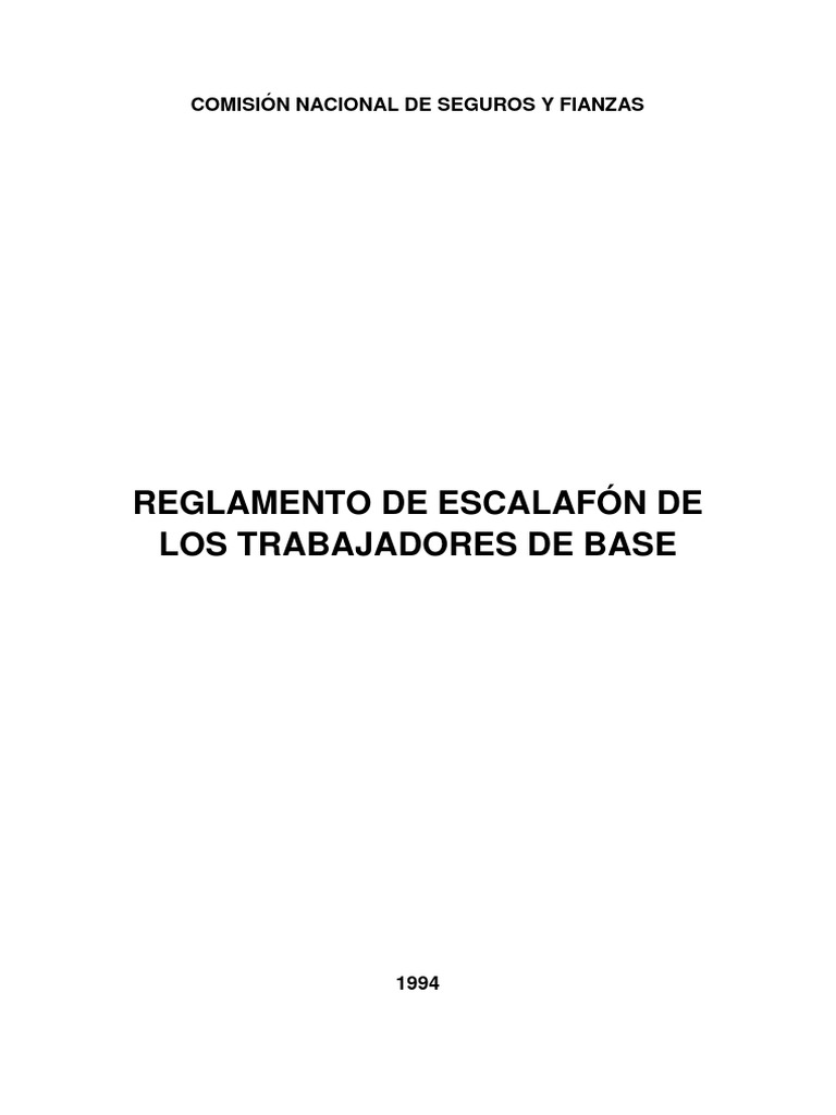 Reglamento Escalafón 1994 | PDF | Regulación | Estado (política)