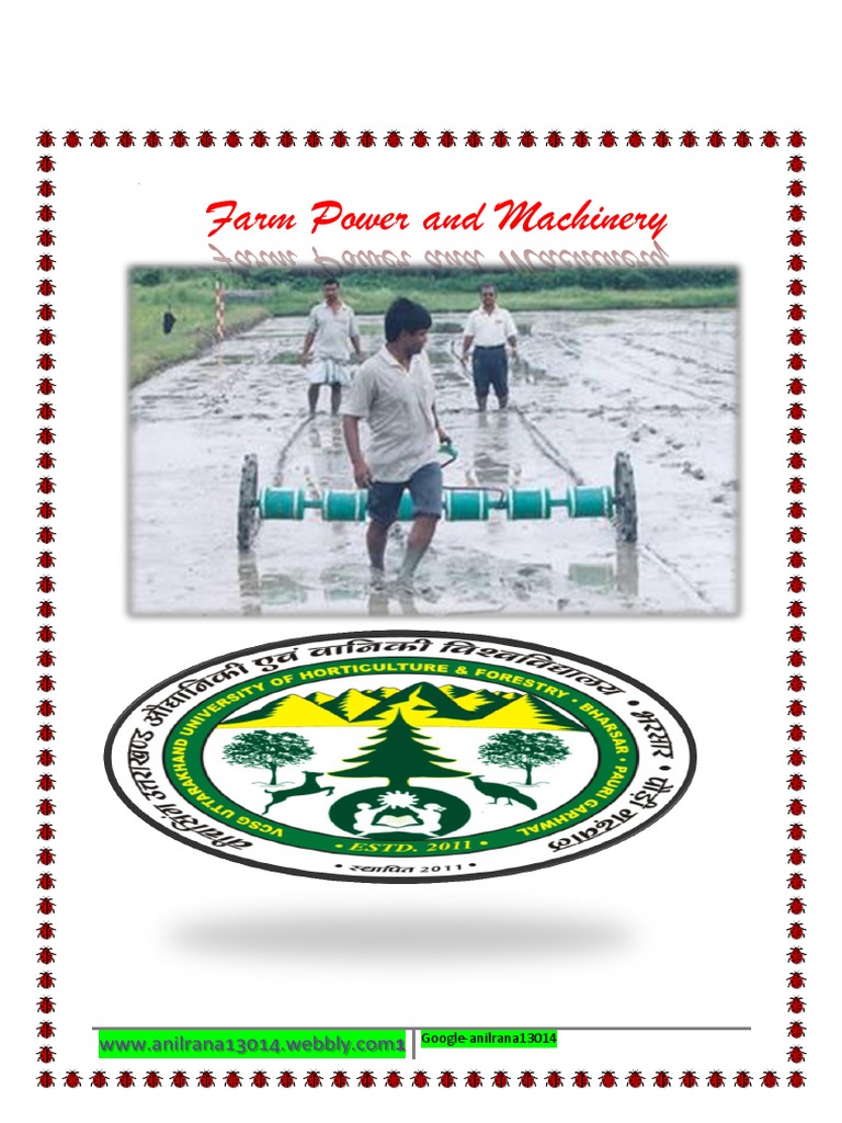 Farm Power and Machinery PDF Internal Combustion Engine Piston