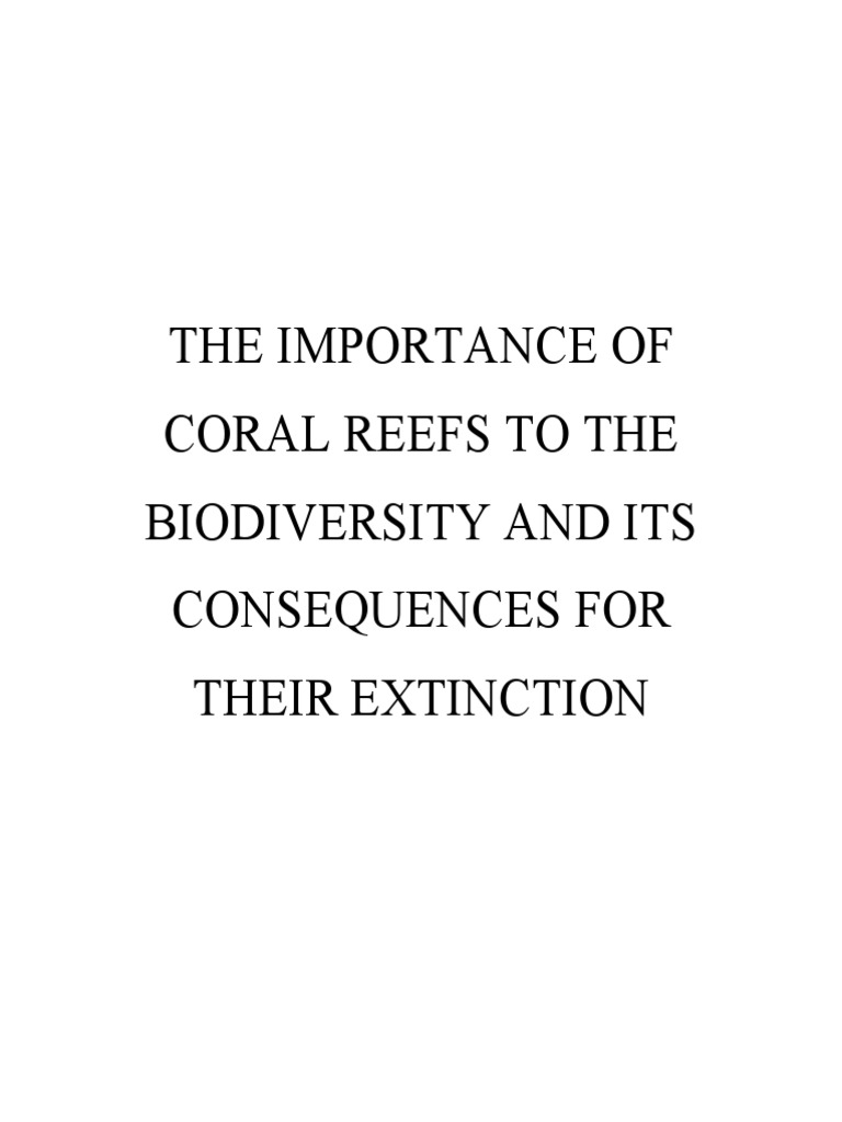Coral Reefs: Biodiversity and Threats | PDF | Coral Reef | Habitat ...