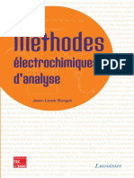 Methodes Electrochimiques D Analyse - Sommaire