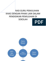 Kolaborasi Guru Pemulihan Khas Dengan Pihak Lain Dalam