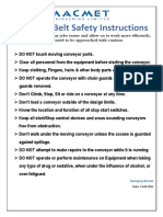 Conveyor Belt Safety Instructions