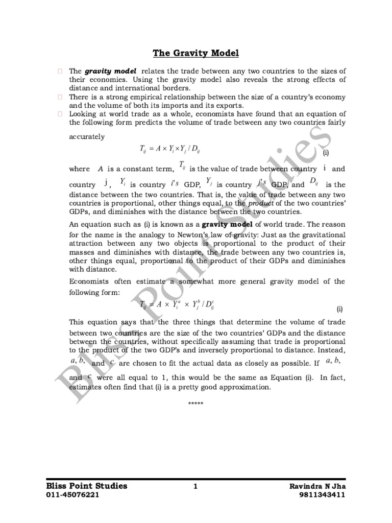 Exploring the Factors that Influence Trade Volumes Between Countries