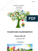 Planificare-Calendaristica 2022-2023 Clasa a IIIa B
