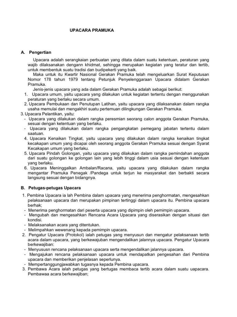 UPACARA PRAMUKA