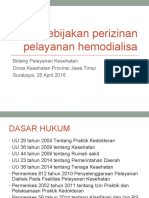 Kebijakan perizinan pelayanan hemodialisa