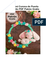 Amigurumi Corona de Puerta de Conejito PDF Patron Gratis