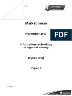 ITGS Paper 3 HL Markscheme 1 1