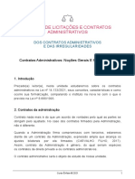 Contratos Administrativos - Noções Gerais...