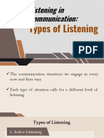 Speech Types of Listening