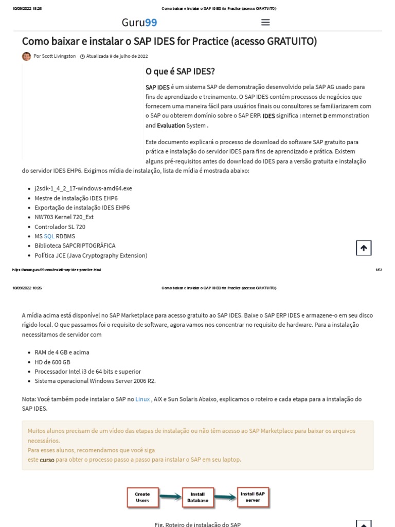 Como Baixar e Instalar o SAP IDES For Practice (Acesso GRATUITO) | PDF ...