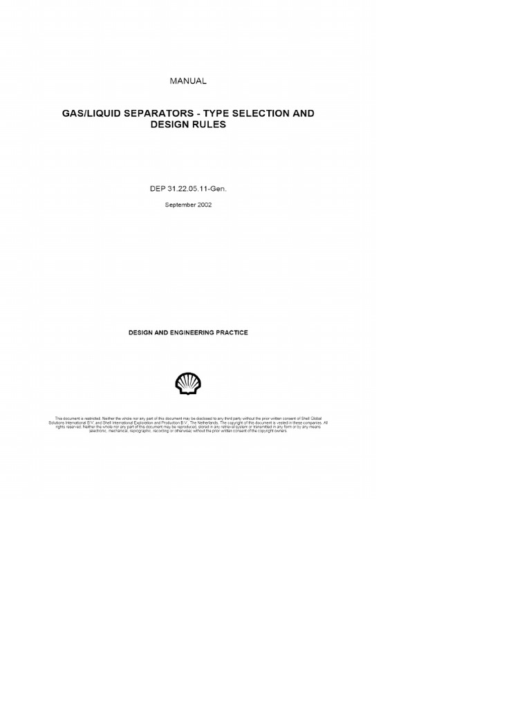 Gas liquid separators type selection and design rules pdf
