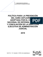 Políticas de Prevención de Daño Antijurídico 2019