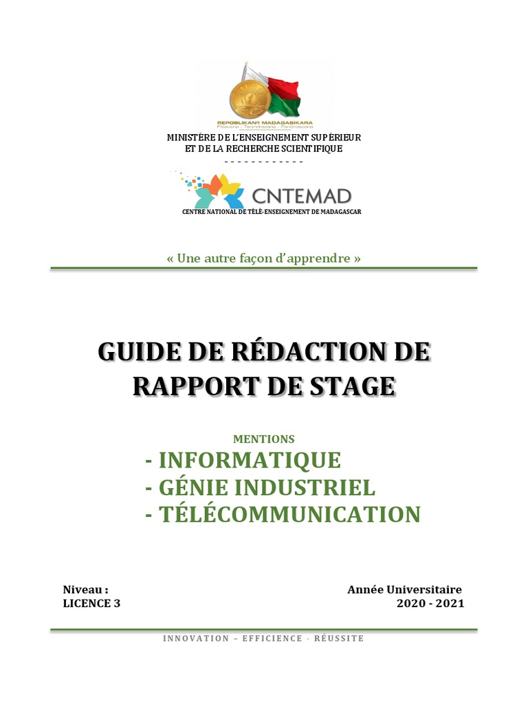 Guide de rédaction de rapport de stage | PDF | Microsoft Word