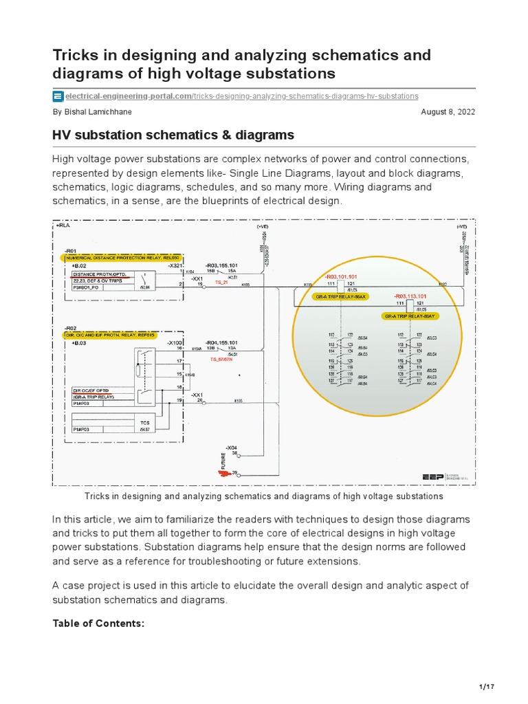 Designing High Voltage Substation Diagrams | PDF | Electrical ...