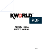 PLUSTV 1680ex User'S Manual